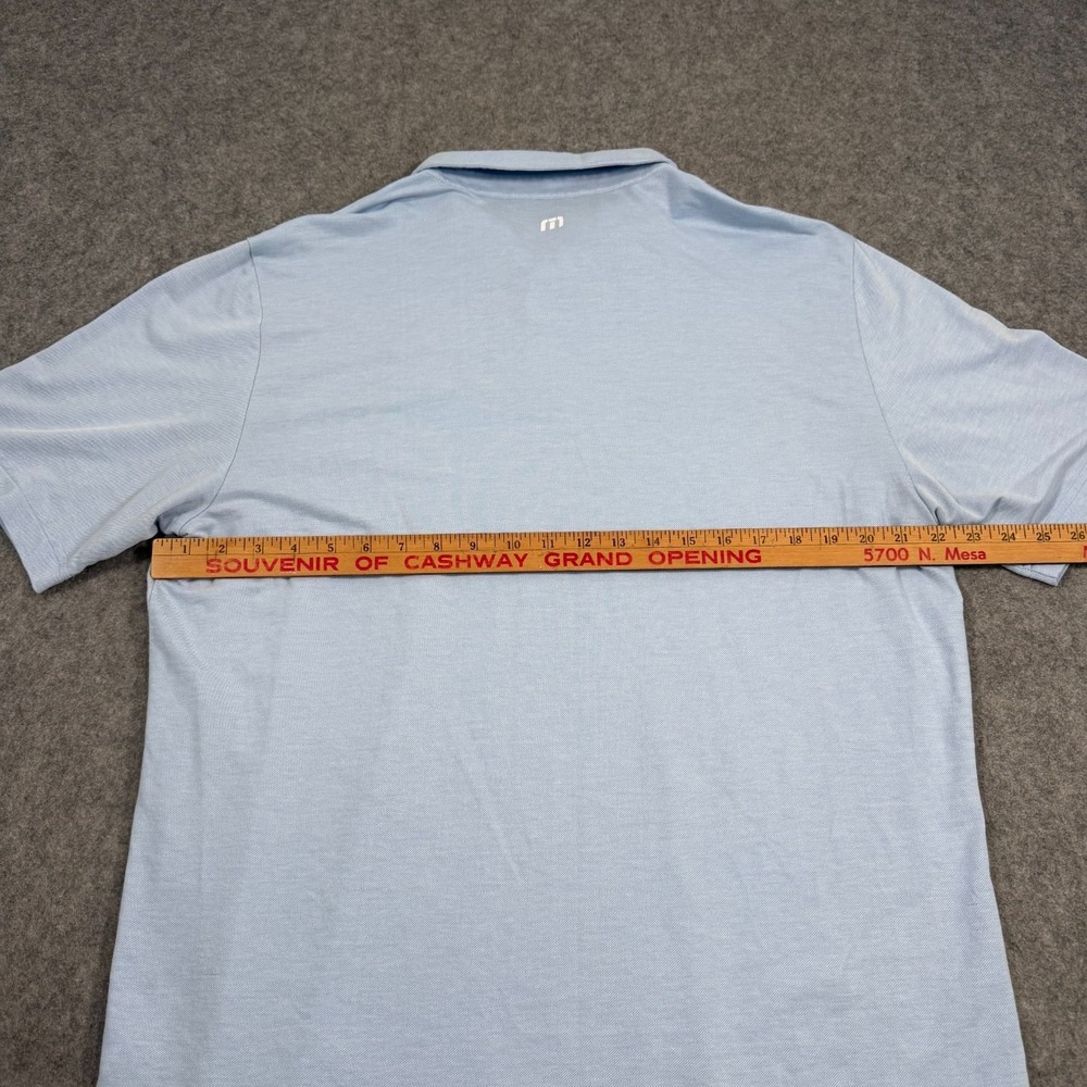 Travis Mathew Blue Short Sleeve Nemats Pima Cotton Polo Shirt Men's Size XL - Picture 6 of 8